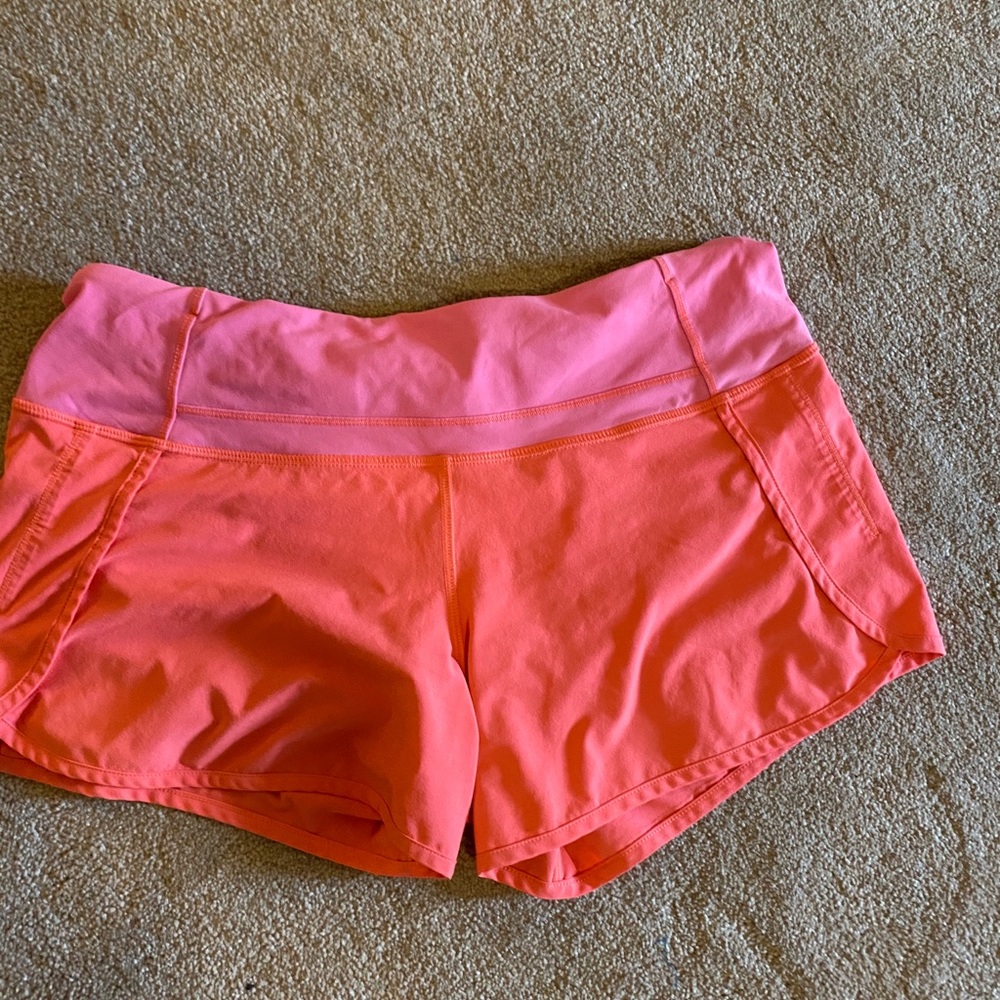 Pink lululemon shorts